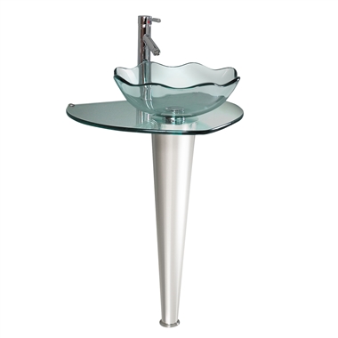 Fresca Netto Modern Glass Bathroom Pedestal