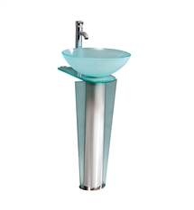 Fresca Vitale Modern Glass Bathroom Pedestal