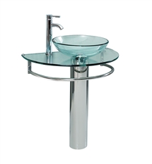 Fresca Attrazione 28" Modern Glass Bathroom Pedestal