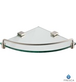 Fresca Ottimo Corner Glass Shelf - Brushed Nickel