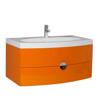 Fresca Energia 36" Orange Modern Bathroom Cabinet with Integrated Sink