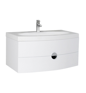 Fresca Energia 36" White Modern Bathroom Cabinet with Integrated Sink