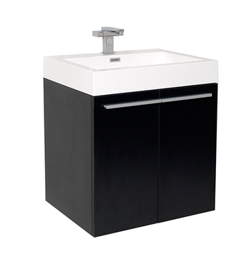 Fresca Alto 23" Black Modern Bathroom Cabinet with Integrated Sink