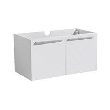 Fresca Vista 30" White Wall Hung Modern Bathroom Cabinet