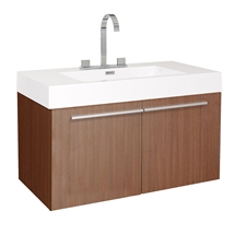 Fresca Vista 36" Teak Modern Bathroom Cabinet with Integrated Sink