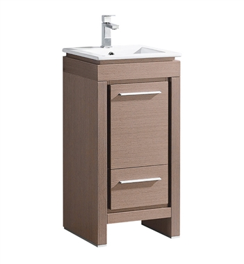 Fresca Allier 16" Gray Oak Modern Bathroom Cabinet with Sink