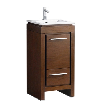 Fresca Allier 16" Wenge Brown Modern Bathroom Cabinet with Sink