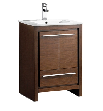Fresca Allier 24" Wenge Brown Modern Bathroom Cabinet with Sink