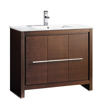 Fresca Allier 40" Wenge Brown Modern Bathroom Cabinet with Sink
