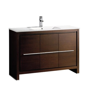 Fresca Allier 48" Wenge Brown Modern Bathroom Cabinet with Sink