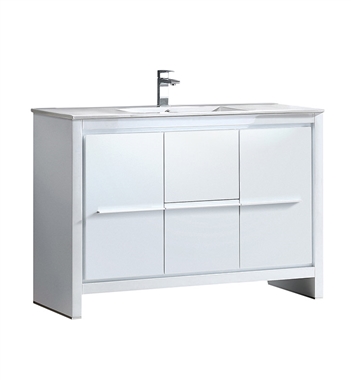Fresca Allier 48" White Modern Bathroom Cabinet with Sink