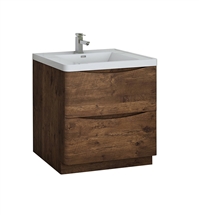 Fresca Tuscany 32" Rosewood Free Standing Modern Bathroom Cabinet with Integrated Sink