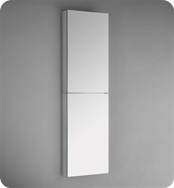 Fresca 15" Wide x 52" Tall Bathroom Medicine Cabinet with Mirrors