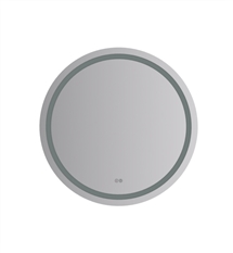 Fresca Santo 30" Round Flat Mirror with LED Lighting
