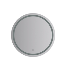 Fresca Santo 30" Round Flat Mirror with LED Lighting