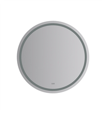 Fresca Santo 36" Round Flat Mirror with LED Lighting