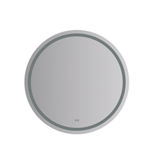 Fresca Santo 36" Round Flat Mirror with LED Lighting