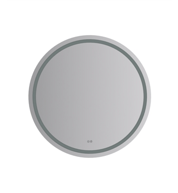 Fresca Santo 36" Round Flat Mirror with LED Lighting