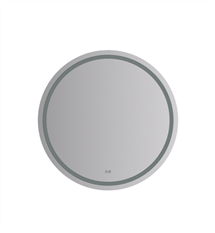 Fresca Santo 40" Round Flat Mirror with LED Lighting