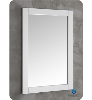 Fresca Silver Hartford 20" White Traditional Bathroom Mirror