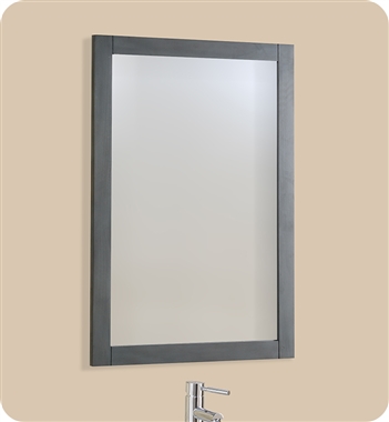 Fresca Manchester Regal 20" Traditional Bathroom Mirror in Gray Wood Veneer