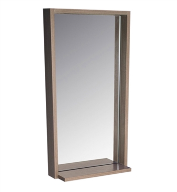 Fresca Allier 16" Mirror with Shelf in Gray Oak