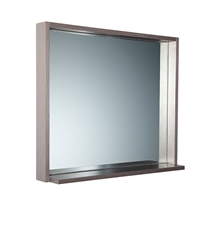 Fresca Allier 36" Mirror with Shelf in Gray Oak