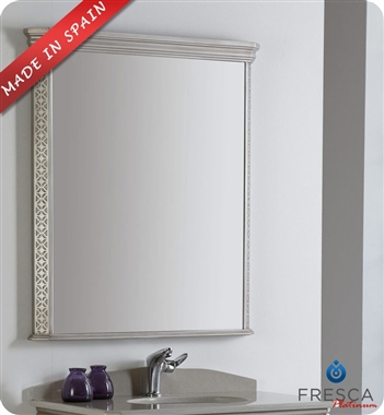 Fresca Platinum London 32" Antique Silver Bathroom Mirror w/ Fog Free System