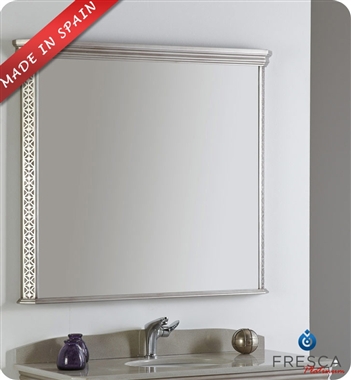 Fresca Platinum London 40" Antique Silver Bathroom Mirror w/ Fog Free System