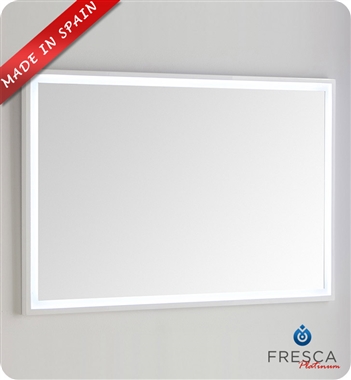 Fresca Platinum Due 47" Bathroom Mirror with LED Lighting in Glossy White