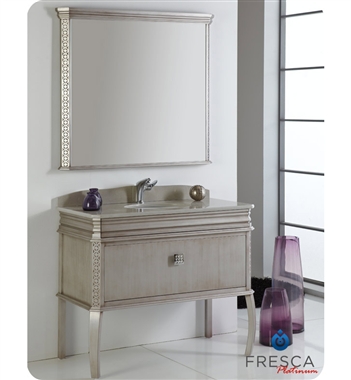 Fresca Platinum London 40" Antique Black Bathroom Vanity w/ Swarovski Handles