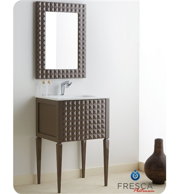 [DISCONTINUED] Fresca Platinum Diamond 24" Glossy Taupe Modern Bathroom Vanity