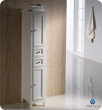 Fresca Oxford Tall Bathroom Linen Cabinet in Antique White