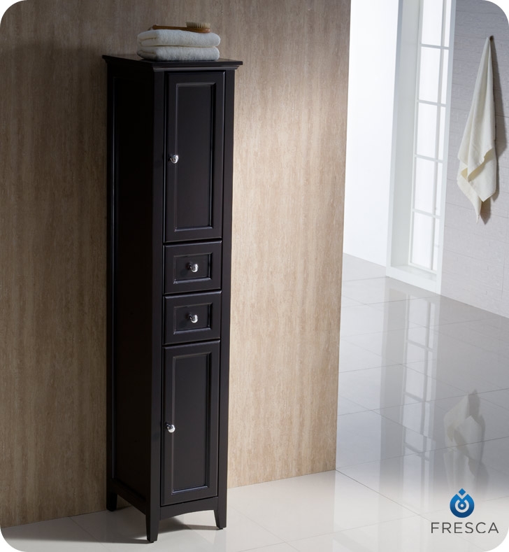 Fresca Oxford Espresso Tall Bathroom Linen Cabinet