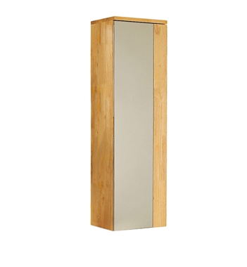 Fresca Caro Natural Wood Mirrored Side Cabinet