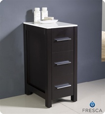 Fresca Torino 12" Bathroom Linen Side Cabinet in Espresso