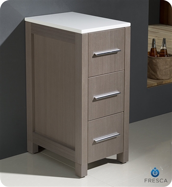 Fresca Torino 12" Bathroom Linen Side Cabinet in Gray Oak