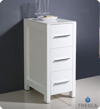 Fresca Torino 12" Bathroom Linen Side Cabinet in White