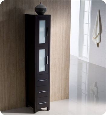 Fresca Torino Tall Bathroom Linen Side Cabinet in Espresso