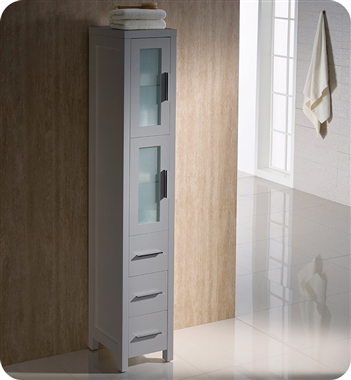 Fresca Torino Tall Bathroom Linen Side Cabinet in Grey