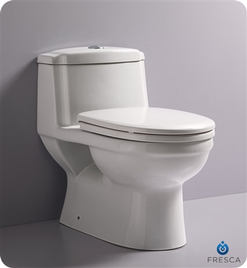 Fresca Dorado One-Piece Dual Flush Toilet w/ Soft Close Seat