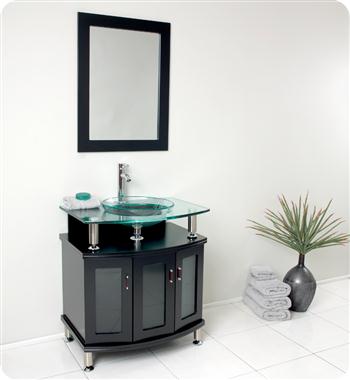 Fresca - Contento 30" - Bathroom Vanity w/ Tempered Glass Sink - FVN3314ES