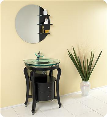 Fresca - Simpatico - Bathroom Vanity w/ Tempered Glass Sink and Countertop - FVN3330ES