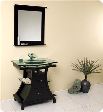 Fresca - Cortese - Bathroom Vanity w/ Tempered Glass Counter and Sink - FVN3332ES