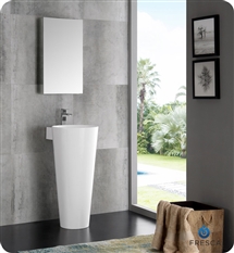 Fresca - Messina - Pedestal Sink Bathroom Vanity - FVN5022WH