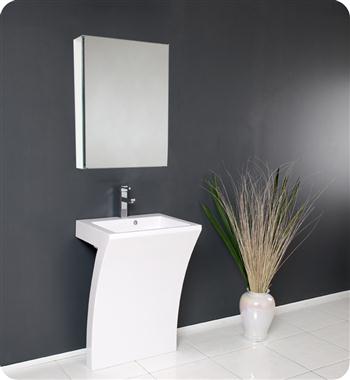 Fresca - Quadro - Pedestal Sink Bathroom Vanity - FVN5024WH