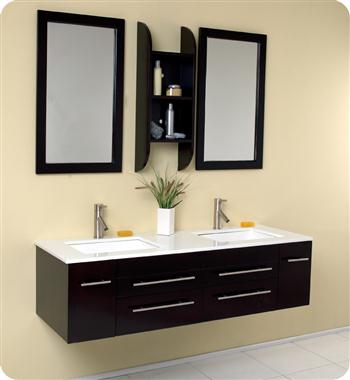 Fresca - Bellezzo - (Espresso) Bathroom Vanity w/ Cultured Marble Countertop - FVN6119UNS