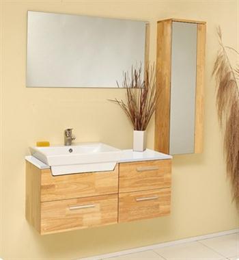 Fresca - Caro - Solid Oak Bathroom Vanity w/ Mirrored Side Cabinet - FVN6163NW