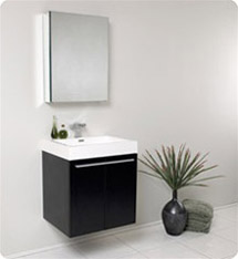 Fresca - Alto - (Black) Bathroom Vanity w/ Modern Faucet and Medicine Cabinet - FVN8058BW