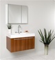 Fresca - Vista - (Teak) Bathroom Vanity with White Acrylic Sink and Countertop - FVN8090TK